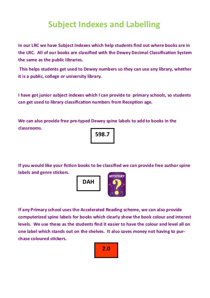 Primary school booklet