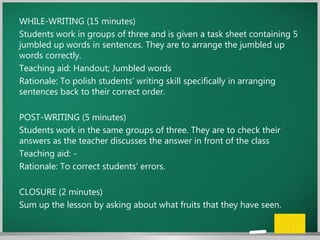 Year 3 ESL Lesson Plan | PPTX