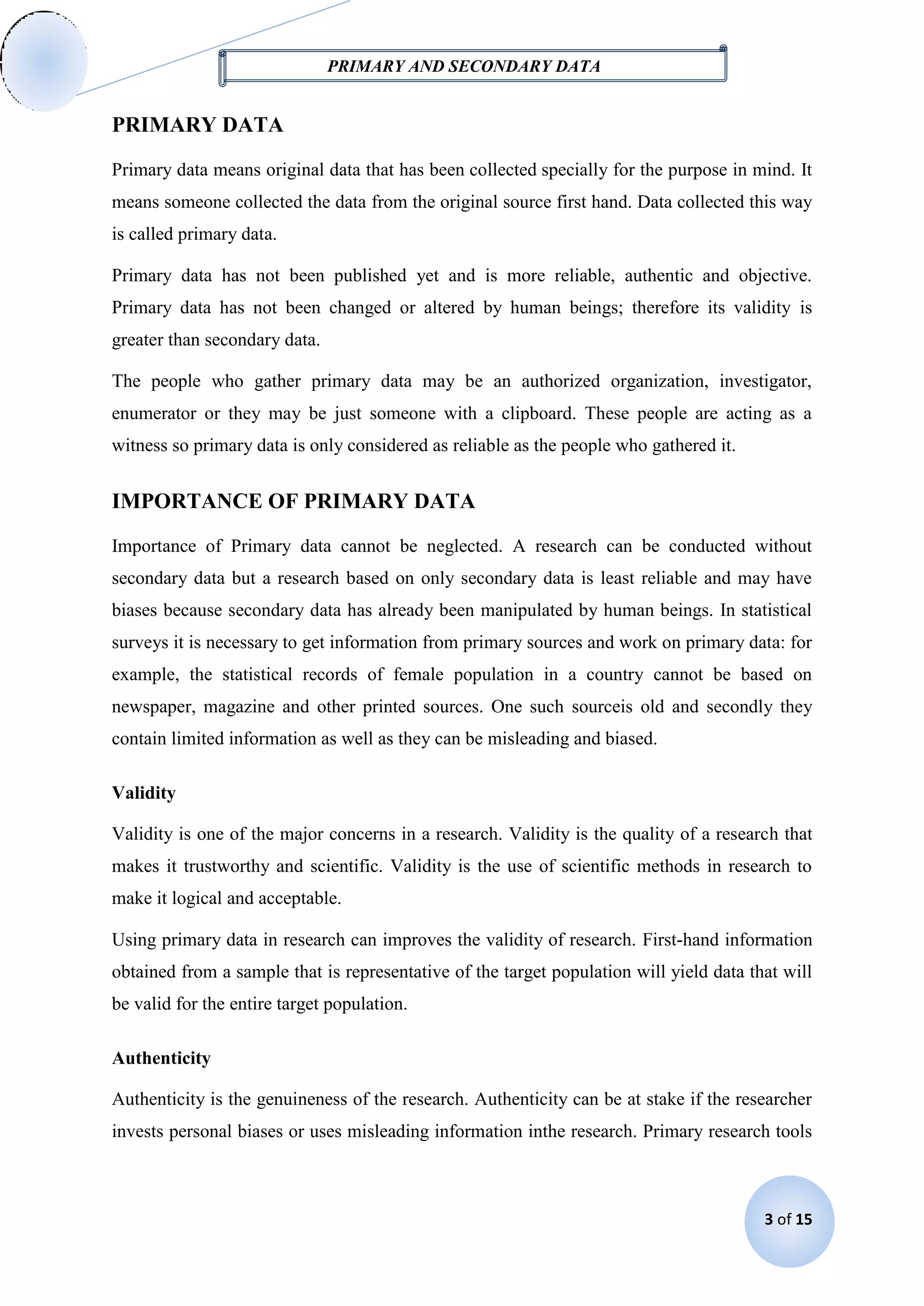 Primary & secondary data | DOCX