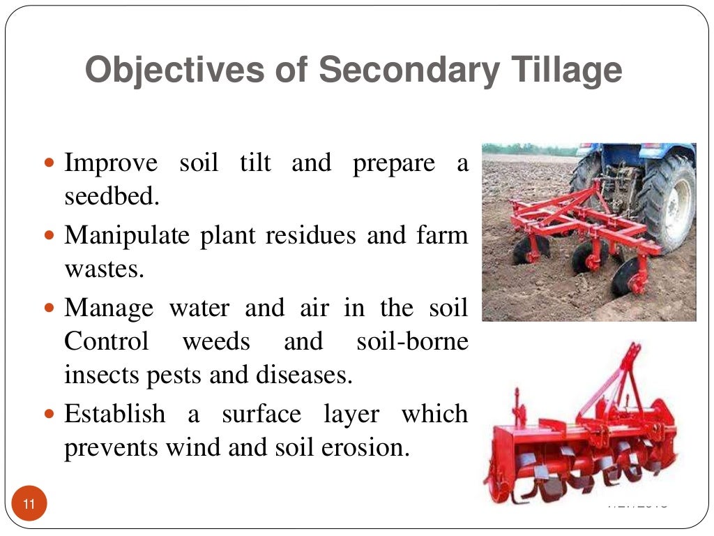 Primary & Secondary tillage Implements and their uses