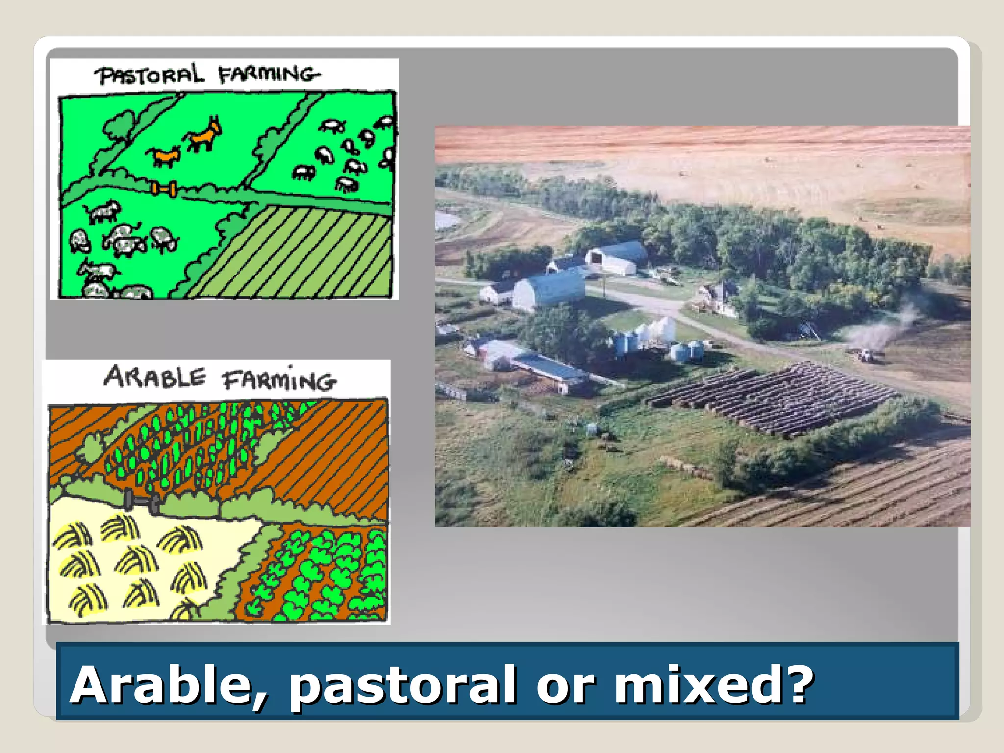 Arable, pastoral or mixed? 