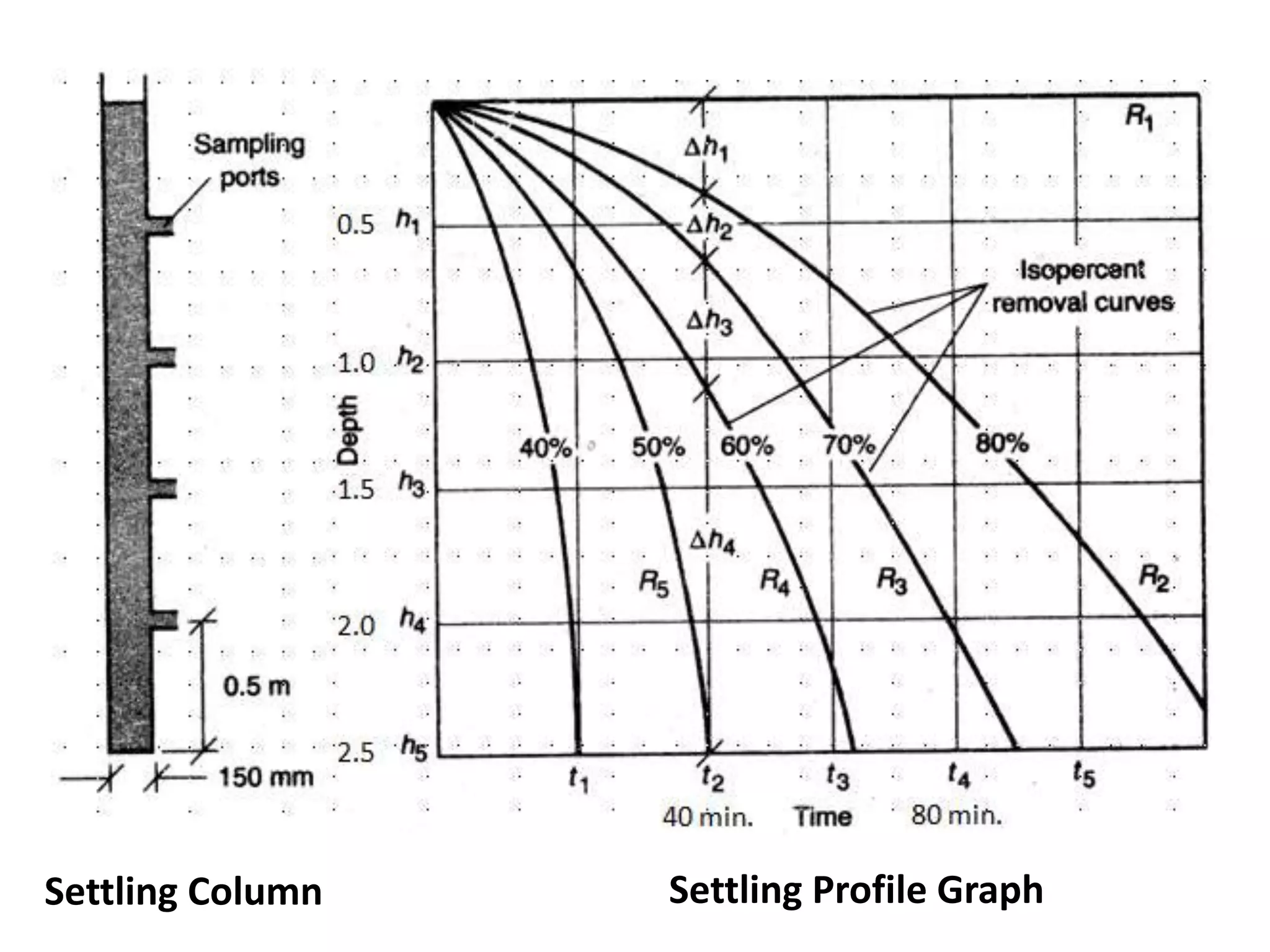 Settling Column Settling Profile Graph
 