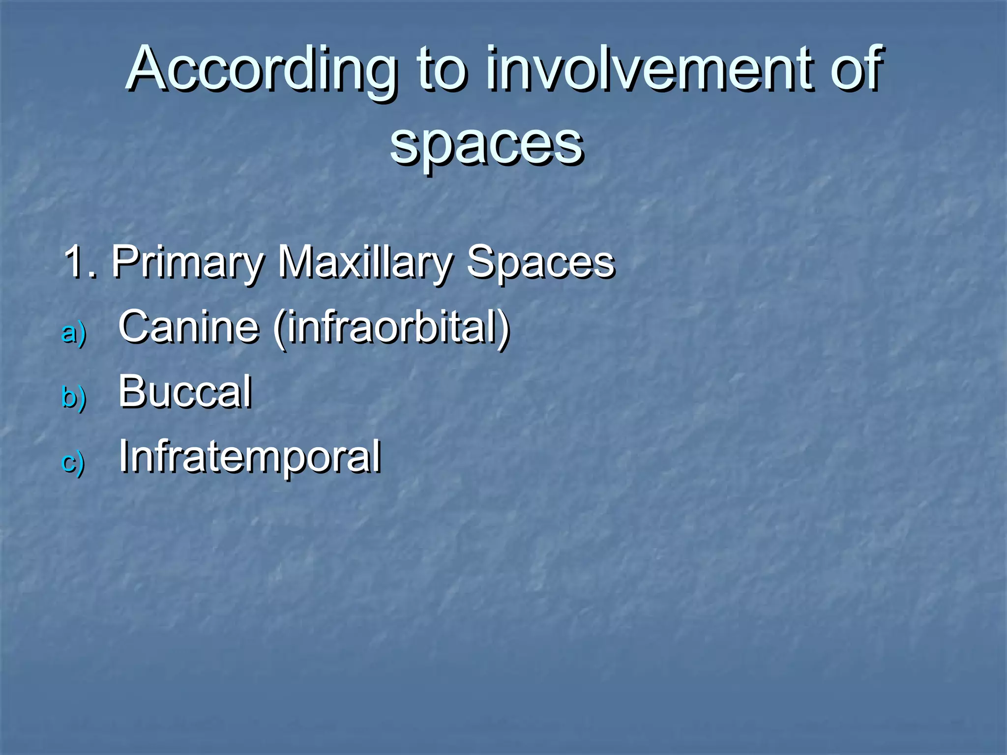 Primary spaces infection | PPT