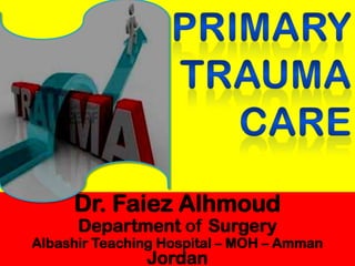 Dr. Faiez Alhmoud
Department of Surgery
Albashir Teaching Hospital – MOH – Amman
Jordan
 