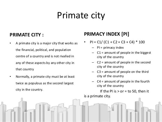 primate cities in india primate city