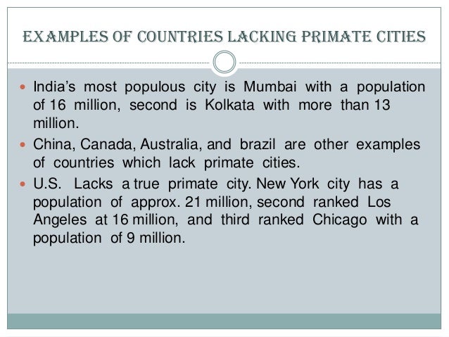 primate city and rank size rule countries ranked by size