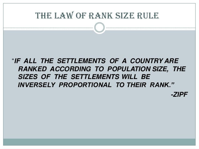 primate city and rank size rule rank size rule ap human geography example