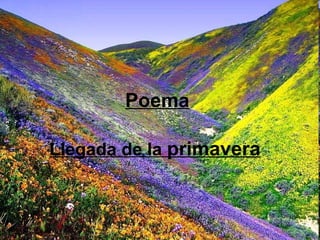 Poema   Llegada de la  primavera   