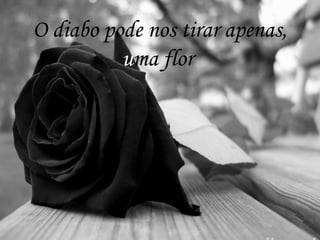 O diabo pode nos tirar apenas,
uma flor
 