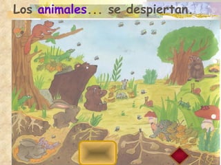 Los  animales ... se despiertan.  