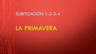 SUBITIZACIÓN 1-2-3-4
LA PRIMAVERA
 