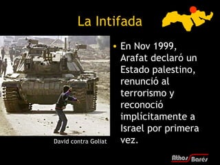 La Intifada
                      • En Nov 1999,
                        Arafat declaró un
                        Estado ...