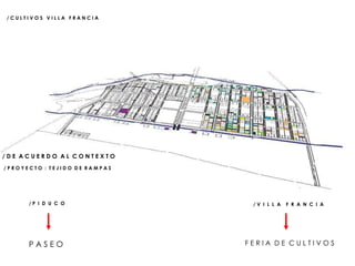 / C U L T I V O S  V I L L A  F R A N C I A  / D E  A C U E R D O  A L  C O N T E X T O / P R O Y E C T O  :  T E J I D O  D E  R A M P A S / P  I  D  U  C  O / V  I  L  L  A  F  R  A  N  C  I  A P A S E O F E R I A  D E  C U L T I V O S 