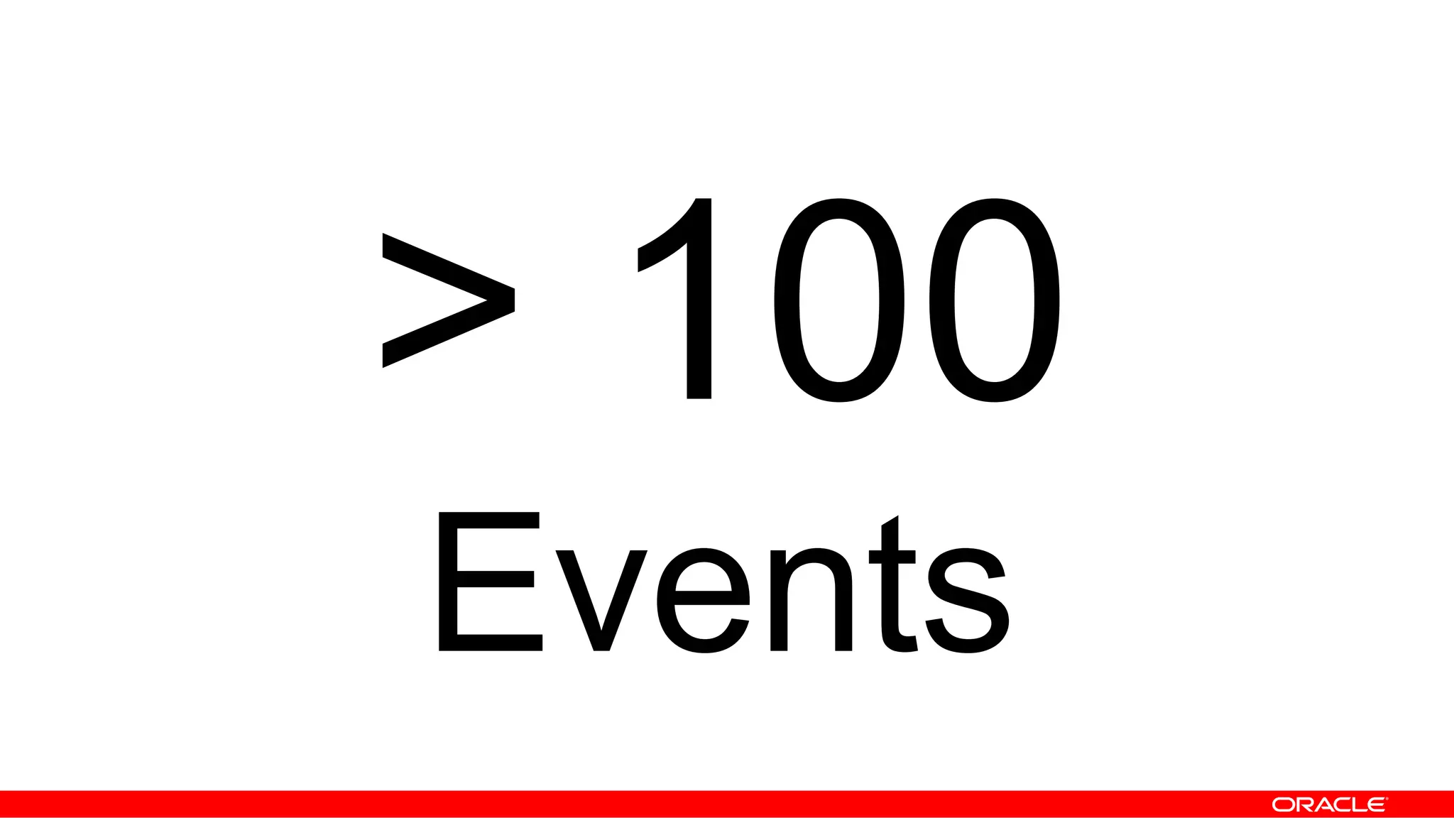 > 100
Events
 