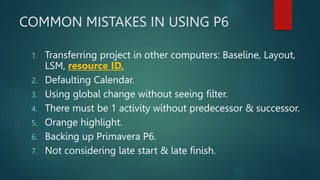 Primavera P6 - Actual Applications.pptx