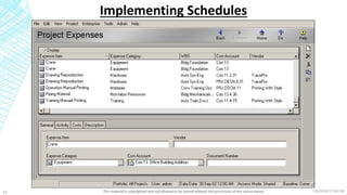 7/6/2018 11:04 PMThis material is copyrighted and not allowed to be shared without the permission of the course owner19
Implementing Schedules
 
