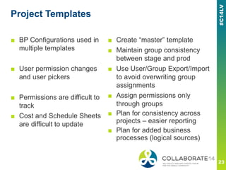 Overwrite Permissions Primavera unifier in action - Oracle Primavera Collaborate 14 | PPT