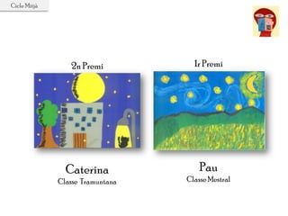 1r Premi
Pau
Classe Mestral
2n Premi
Caterina
Classe Tramuntana
Cicle Mitjà
 