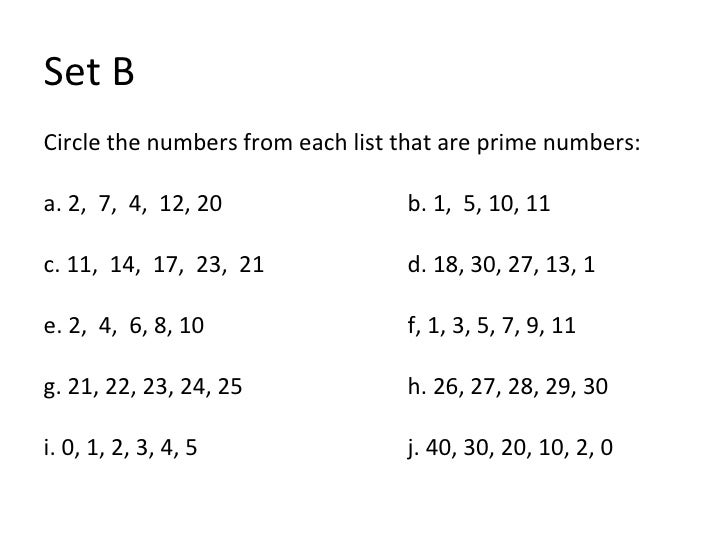 Prime Numbers