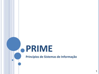 PRIME Princípios de Sistemas de Informação 1 