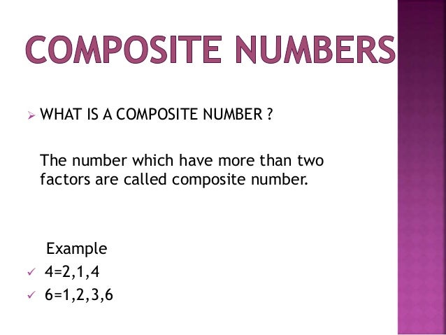 Prime and composite numbers