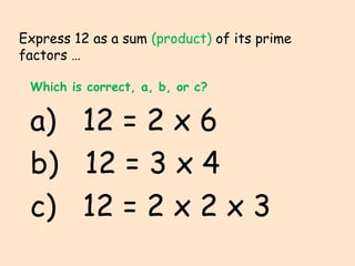 Prime Factorisation | PPT