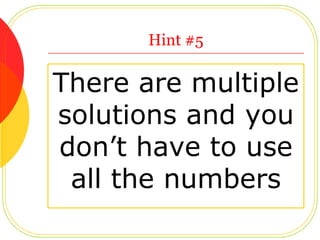 Hint #3 Form a diagram
