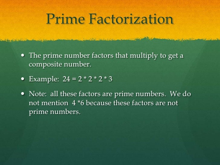 Prime factorization ppt