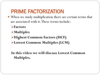 Mathematics for Grade 6: Prime Factorization - LCM | PDF