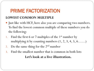 Mathematics for Grade 6: Prime Factorization - LCM | PDF