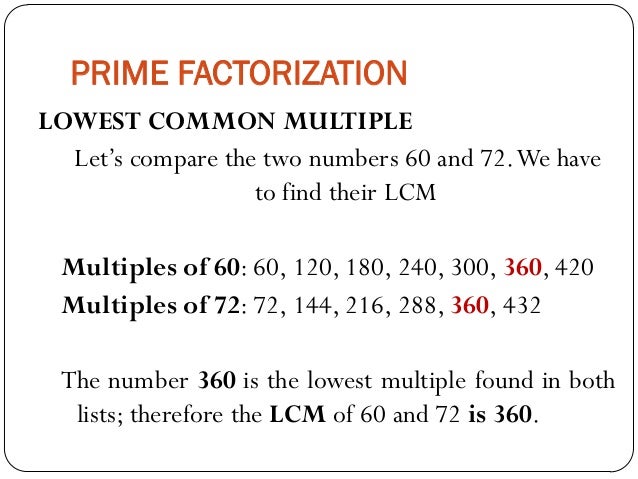 Mathematics for Grade 6: Prime Factorization - LCM