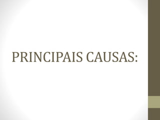 PRINCIPAIS CAUSAS:
 