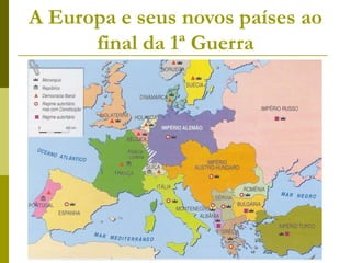A Europa e seus novos países ao final da 1ª Guerra