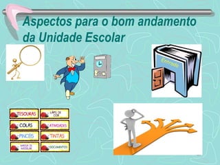 Aspectos para o bom andamento
da Unidade Escolar
28
 