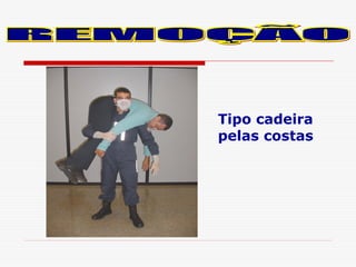 Tipo cadeira
pelas costas
 