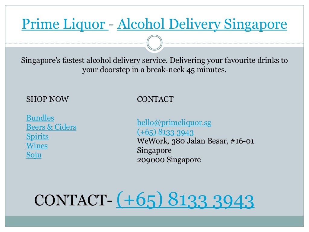 Prime liquor Alcohol Delivery Singapore