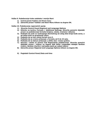 Primena racunara vezba 1 - ovladavanje windowsom new | PDF