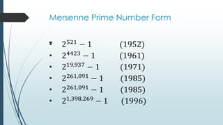 Mersenne Prime Number Form

 