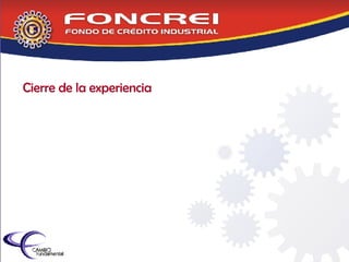 Cierre de la experiencia 