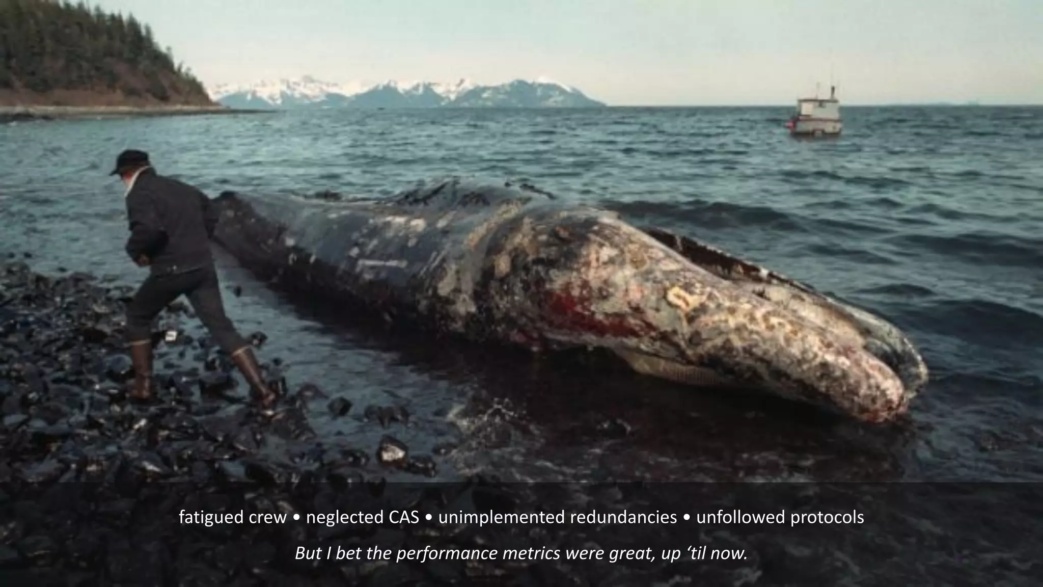 5
fatigued crew • neglected CAS • unimplemented redundancies • unfollowed protocols
But I bet the performance metrics were great, up ‘til now.
 