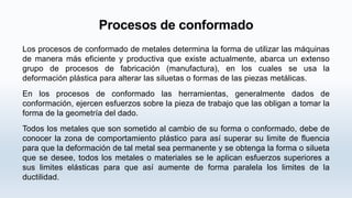 Procesos de conformado | PPTX