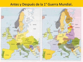 Antes y Después de la 1° Guerra Mundial.
 