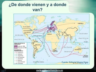 ¿De donde vienen y a donde
          van?




                                  Fuente: Editorial Vicens Vives



            www.profesorfrancisco.es
 