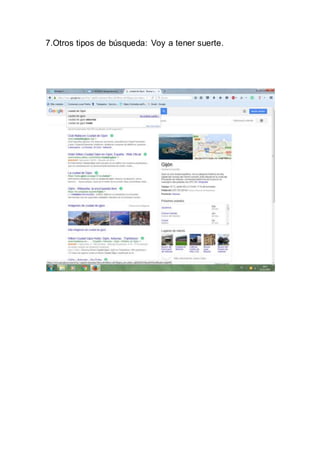 7.Otros tipos de búsqueda: Voy a tener suerte.