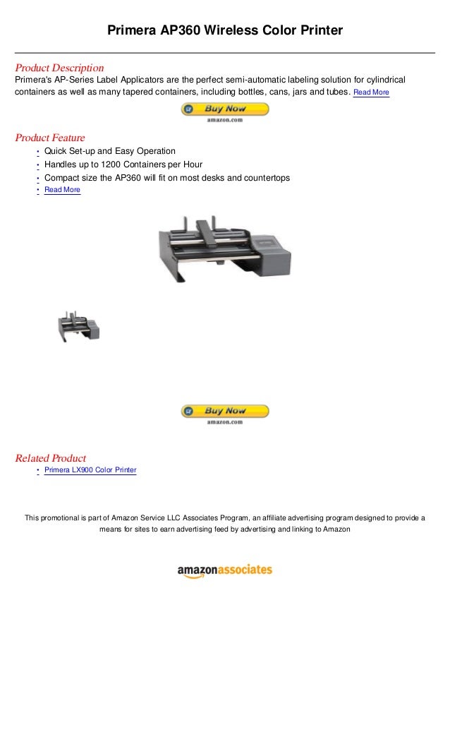 Primera ap360 wireless color printer