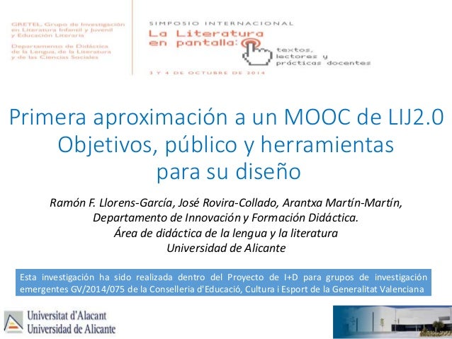 Primera aproximación a un MOOC de LIJ20 Gretel2014 slideshare - 웹