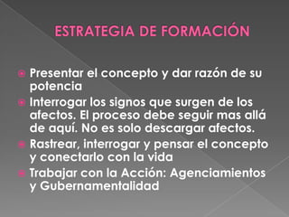 Pensar y Actuar el Concepto: O el puente hacia la imagen. 