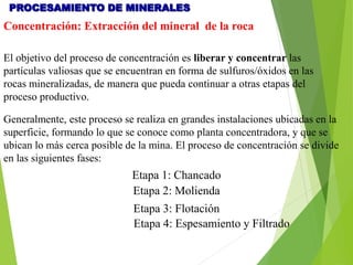 Primera clase procesamiento de minerales | PPT
