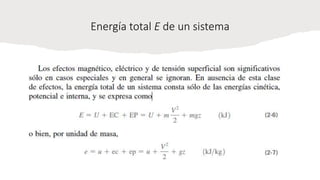 Energía total E de un sistema
 