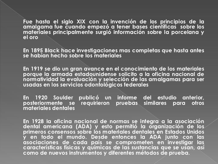 Primera clase de materiales dentales